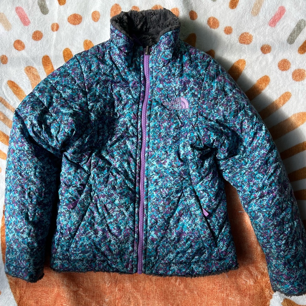 The North Face Girls' Teal and Purple Jacket
